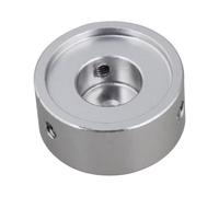 Didiseaon 2 Sets Boutons de Commande Pied en Alliage D'aluminium Argenté pour Pédales D'effet Guitare Vis et Poignée, Protection Solide pour Pédalier de Guitare Électrique