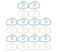 Didiseaon 20 Clips de Papier de Nuage en Plastique et Métal, Marque-pages Adorables pour Documents Quotidiens et Loisirs Créatifs, Lot de 20 Pièces Colorées