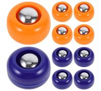 Didiseaon 20 Pièces Boules de Curling Mini en Polypropylène, Accessoires Jeu de Palet Intérieur et Extérieur, Couleurs Bleu et Orange, Équipement Sportif pour Table de Loisirs