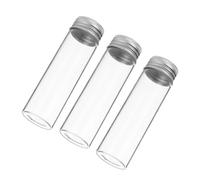 Didiseaon 20 Pièces Bouteille en Verre Recipient Verre récipient en Verre Pipe en Verre Sucre Conteneurs bocaux Mini Bouteilles de Voyage Petit conteneur de Rangement Capuchon en Aluminium