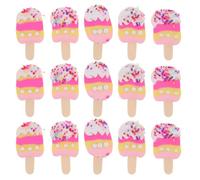 Didiseaon 20 pièces Breloques Miniatures Glaces Colorées Cabochons à Dos Plat Charms Kawaii pour Accessoires Cheveux DIY Bijoux Scrapbooking Décoration Téléphone