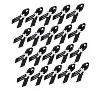 Didiseaon 20 Pièces Épinglette Croix Noire en Ruban Métal pour Invités | Cérémonie du Souvenir, Identification Discrète, Maintien Soigné et Robuste
