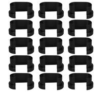 Didiseaon 20 Pièces Jupe de Base de Poteau Ovale en Plastique Noir, Accessoire Décoratif pour Balustrades et Clôtures, Résistant aux Intempéries, Installation Facile pour Balcons et Écoles