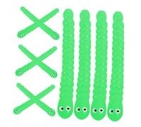 Didiseaon 20 pièces Lot de Jouets Décompressifs TPR Jouets Sensoriels Forme de Chenilles et pour Soulagement Stress et Remplissage de Pochettes Surprises Vert
