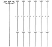 Didiseaon 20 pièces Piquets Métal Jardin Forme sans Pointe Fixations Paysage et Gazon Synthétique Ancrages Résistants pour Tentes Auvents et Filets