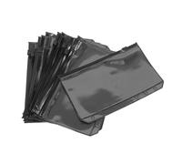Didiseaon 20 pièces Pochettes à Rabat Perforées Plastique Organiseurs de Documents pour Classeur Pochettes Noires Résistantes pour Fichiers et Rangement de