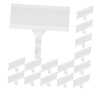 Didiseaon 20 pièces Porte Étiquettes Clip Transparent pour Rayonnage Support Affichage Prix Robuste pour et Boutique
