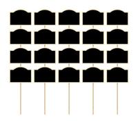 Didiseaon 20 Pièces Tableau Noir Mini-tableaux Noirs Décoratifs Arqué en Bois pour Écrire de Petits Messages Étiquettes de Fleurs Plantes Décoration de Jardin et Fête
