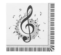 Didiseaon 20 Serviettes en Papier Notes de Musique pour Fête, Décorations Musicales, Papier, pour Anniversaires et Occasions Variées