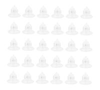 Didiseaon 200 pièces Accessoires de Boucles Oreilles Transparente Bouchons de Sécurité Flexibles pour Clous Oreilles Disques Uniques Antiperte
