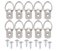 Didiseaon 200 pièces Crochet Cadre Photo D-ring avec Vis Kit Suspension Tableaux Robuste pour Accrocher Peintures Photos Horloges et Œuvres D Art Fixation Murale Crochets Vis