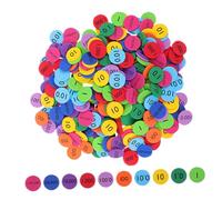 Didiseaon 200 Pièces Jeu De Cerveau Math Disques De Valeur De Position Fournitures De Mathématiques pour L'École Primaire Compteurs De Mathématiques pour Les Élèves du Primaire
