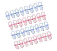 Didiseaon 200 Pièces Mini Tétines Acryliques Décoratives Transparentes Bleu et Rose pour Shower Confettis de Table Accessoires de Fête Mixte pour Jeux et