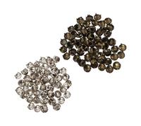 Didiseaon 200 pièces Rivets Ronds Métalliques pour Vêtements et Maroquinerie Clous Décoratifs Durables Kit DIY pour Ceintures Sacs Chaussures Finition et Bronze