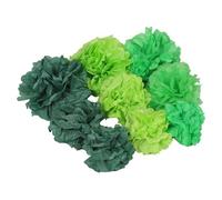 Didiseaon 21 pièces Pompons Papier Vert Décoratifs pour Fête de Remise de Diplômes Accessoires Photo pour Anniversaire et Célébrations Scolaires de Printemps