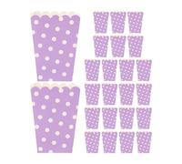 Didiseaon 24 Boîtes à Popcorn en Papier à Pois Pliables, Contenant Pop-Corn Pratique pour Fêtes, Cinéma et Présents Invités