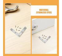 Didiseaon 24 Équerres D’Angle en L en Acier Inoxydable 80X80 MM avec 120 Vis Connecteurs Renforcés pour Meubles Support D’Étagères et Réparation de Tables Fixation Solide pour Armoires