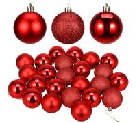 Didiseaon 24 Pc Boules de Noël Suspendues 6cm en Plastique, Lot Décoratif