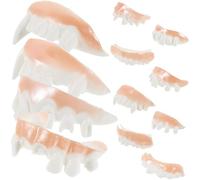 Didiseaon 24 pièces Halloween Faux Dents PVC Effrayantes Dentier Zombie Costume Accessoires pour Fête Mascarade Styles