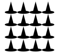 Didiseaon 24 pièces Lot de Chapeaux de Sorcière Papier Plat pour Halloween Décoration Suspendue avec Corde Accessoire de Fête Sorcier pour Porche Jardin et Intérieur