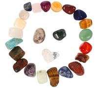Didiseaon 24 Pièces Pierres Décoratives de Chakra Naturelles en Cristal | Pierre Précieuse Naturelle, Finition Lisse et Éclat Vif, pour Yoga, Bijouterie, Voyage et Collection