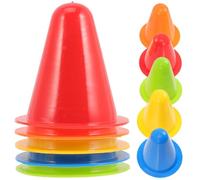 Didiseaon 25 Cônes en Plastique Colorés pour Entraînement Roller, 25 Pièces, Forme Cône, Résistants et Améliorant L'agilité pour Pratique Sportive et Jeux en Fête