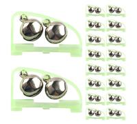 Didiseaon 25 Pièces Alarme de Métallique avec Double Cloche Clip Robuste pour Canne Alerte Sonore Puissante pour Nuit Mer Glace et Carpe