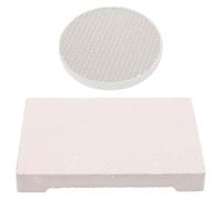 Didiseaon 2pcs Panneau de Soudage pour Bijoux en Cuivre et Argenté, Briquerefractaire Ronde en Gypse Structure Alvéolée, Isolation et Résistance Haute Température pour Travail Précis