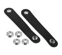 Didiseaon 2pcs Sangles Accordéon en Cuir Artificiel Noir avec Boucles, Design Stable et Élégant pour Fixation de Soufflets D'accordéon, pour Répétitions et Concerts