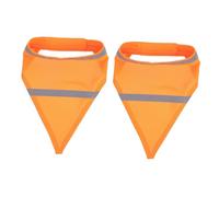 Didiseaon 2pièces Bandana Orange Réfléchissant pour Chien Lot de Bandanas Triangulaires Ajustables Foulard pour Animaux De Compagnie