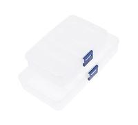 Didiseaon 2pièces Boîte De Rangement Transparent Multifonction Organiseur Outils Et Accessoires Avec Compartiments Multiples Et Résistante Aux Impacts Pour Petit Matériel Et Couture