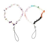 Didiseaon 2pièces Chaînes de Téléphone à Perles Lanière Antidérapante et Créative avec Breloques Cordon Délicat pour Téléphone Dragonne Multifonction pour Appareils Légers