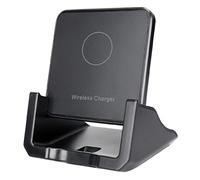 Didiseaon 2pièces Chargeur sans Fil avec Support Vertical Charge Rapide pour Et Smartphones Design Élégant Noir pour Regarder des Vidéos Et Passer des Appels Tout Rechargeant