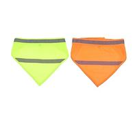 Didiseaon 2pièces Écharpe Réfléchissante pour Chien Lot de Bandanas Petits Animaux Conception Ajustable Et Doux Accessoire De Mode pour Promenade Nocturne Couleurs Aléatoires