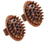Didiseaon 2pièces Lot de Brosse de Massage Manuel Bois Outil de Massage Réutilisable pour Corps Masseur Portatif pour Relaxation des Méridiens