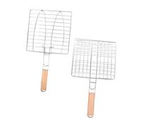 Didiseaon 2pièces Panier Barbecue pour Poissons Inoxydable Filets De Cuisine pour Griller Ustensiles De Barbecue