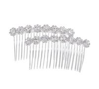 Didiseaon 2pièces Peignes à Cheveux Cristal Pour Femmes Bijoux Floraux Vintage Pour Chignons Postiches De Mariage Accessoires De Coiffure Formels