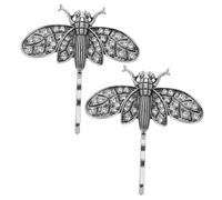 Didiseaon 2pièces Pince à Cheveux Libellule Vintage Embellie de Strass pour Filles et Femmes Barrette Décorative pour Cheveux