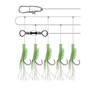 Didiseaon 3 Cordes Hameçon de Lumineux Forme de Crevette de Crochets Bait Hook Conçu pour Pêcheurs et Amateurs Augmentez Vos Chances de Capture avec Précision
