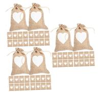 Didiseaon 3 Ensembles En Toile De Jute Polochon À Cordon De Cotillons Contenant Bijoux Cordon - À Cordon Petites Pochettes Lin 25 Pièces * 3