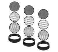 Didiseaon 3 Ensembles Tamis à Sable Noir en Plastique Léger avec Tamis Interchangeable pour Jardinage et Construction, Outil Portable Améliorant la Précision de L'analyse du Sol