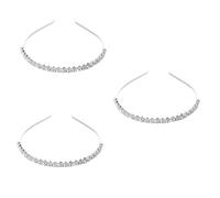 Didiseaon 3 Pcs Bandeau Coiffure Cloutée De Diamant Accessoire De Cheveux Cerceau De Cheveux Créatif Bandeau De Mariée Strass Cerceau De Cheveux Coiffure Femme Vêtements De Cheveux Cerceaux