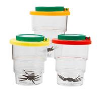 Didiseaon 3 pièces Boîte Observation Insectes avec Loupe Contenants Transparente et Légers pour Garçon Fille Kit Exploration Nature Portable pour Étudiants et Amateurs
