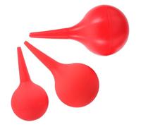 Didiseaon 3 pièces Boules de Lavage des Oreilles Caoutchouc Rouge Embouts Effilés Antidérapants pour Nettoyage et Élimination Douce Du Cérumen Kit de Nettoyage Auditif Sûr pour Toute la