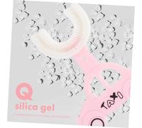 Didiseaon 3 pièces Brosse à Dents Garçon Fille Forme U Silicone Manuel Étanche Nettoyage Doux Gencives Protection Émail Garçon Fille Couleurs Mixtes