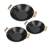 Didiseaon 3 pièces Casseroles Cuisson Inox Anti-débordement avec Manches Bois Petites Marmites pour Maison Usage Cuisine et Camping