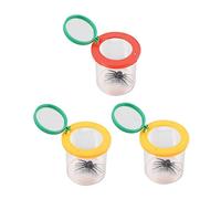 Didiseaon 3 pièces Coffret de Loupe Observation Insectes pour Garçon Fille Outil Exploration Nature avec Couvercle Magnifiant Pratique et pour Garçons et Filles