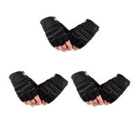 Didiseaon 3 Pièces Demi-Doigts Antidérapants Taille L en Tissu Technique | Prise Améliorée, Limite les Callosités, pour Rameurs et Cyclistes, Usage Salle, Kettlebells, Barre de Traction