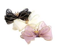 Didiseaon 3 Pièces épingle à cheveux arc hair charms hair toppers Barrettes en organza pinces à cheveux pour les filles barrettes pour filles épingles à cheveux fille barette enfant
