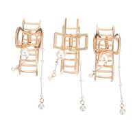 Didiseaon 3 Pièces Épingle à Cheveux Griffe Barrettes à Cheveux Pour Femmes Mesdames Pinces à Cheveux Colorées Pinces à Cheveux Pour Les Filles Agrafe Arc Golden Alliage De Zinc